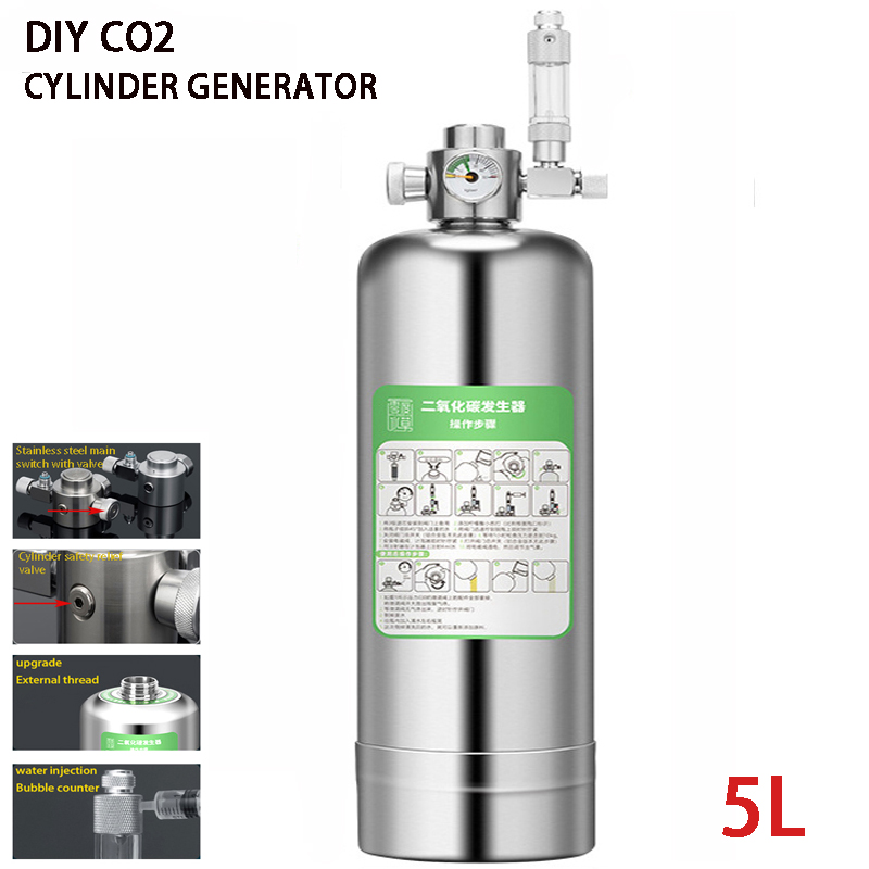 Aquarium Liquid Carbon - Générateur de CO2 pour aquarium, système