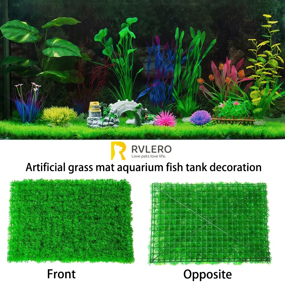 Live Plant Aquarium - Pelouse Artificielle en Forme de Poisson