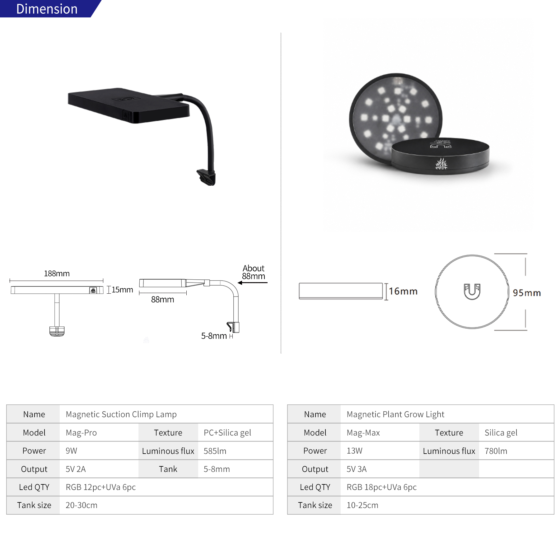 Lampe de croissance pour plant - Aquarium Plant Light avis et prix